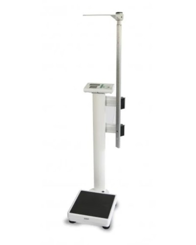 Pèse-personne à colonne , avec toise alu et fonction IMC  - 250 kg