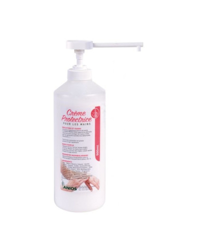 Crème protectrice pour les mains, flacon de 500 ml avec pompe vissée