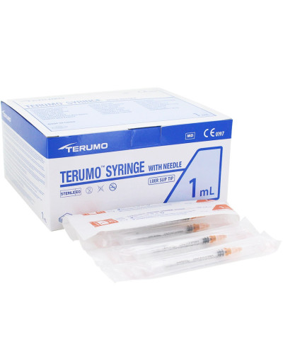 Seringue terumo 3 pcs, 1 ml tuberculine avec aiguille 26 g-12 x 0,45 mm