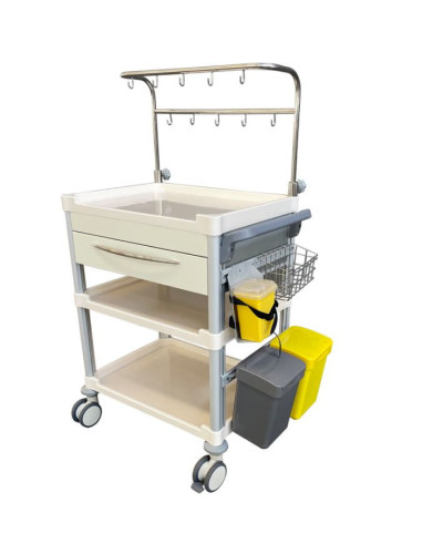 Chariot médical pour perfusion, Modèle JDESE264-B, Dim. L560 x L475 x H900